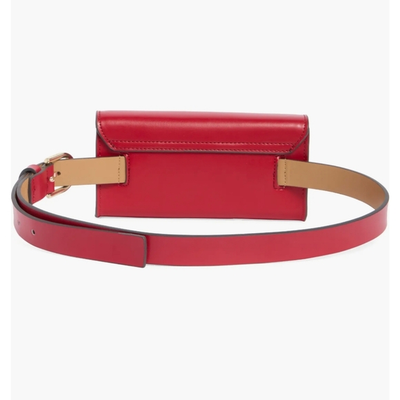 NEW! KATE SPADE adjustable red bow belt bag, genuine leather, gift, holiday - Picture 4 of 6